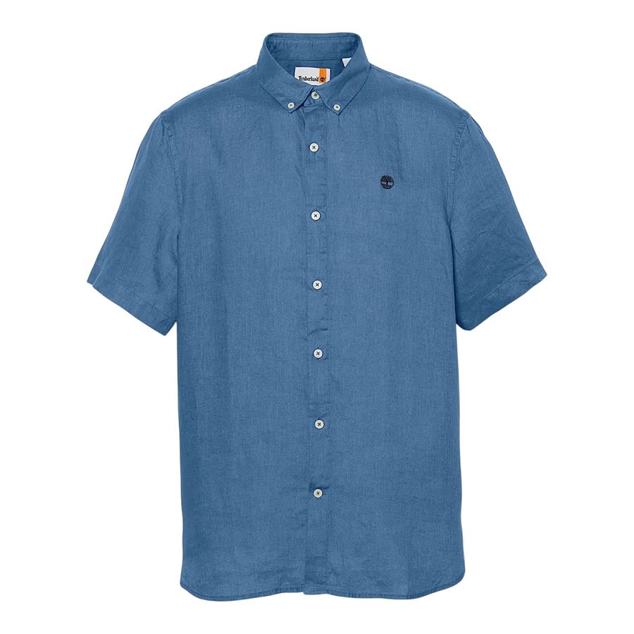 Camicia a Maniche Corte in Lino Mill Brook da Uomo Timberland | TB0A2DCC288